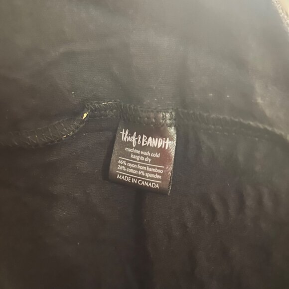 🔥SOLD🔥Thief and Bandit Gold Black Shroomed Maxi Skirt Women Pockets Mushrooms - Picture 7 of 8